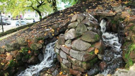 Water rushing out of the ground[]