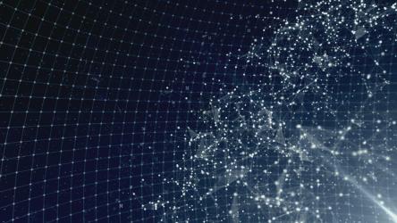 在点的球体内打乱的点和线[4K]