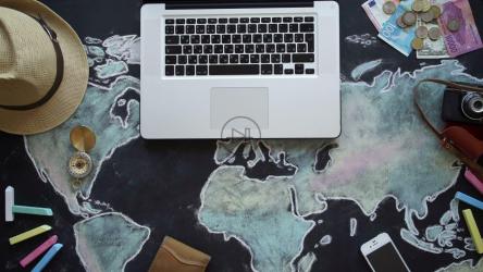 信用卡支付世界地图俯视图[]