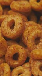 肉桂燕麦圈麦片，慢慢旋转[免费商用竖屏]