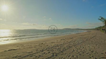 从阳光明媚的海滩俯瞰大海[免费商用]