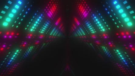 3D彩色led三角隧道[4K]