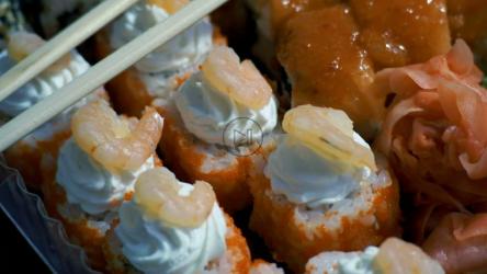 寿司的种类，特写[]