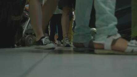 People walking around an airport[4K]