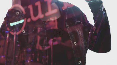 一个人和一个摇滚乐队的双重曝光视频[免费商用]