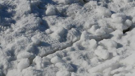 Thick ice covering the ground[]