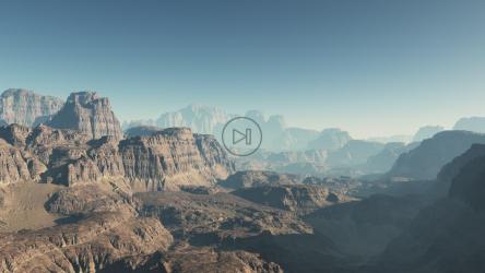 阳光明媚的日子里的火星山脉[]