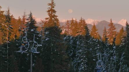 加拿大森林中的缆车座椅[4K免费商用]