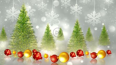 圣诞树和球体，动画[4K]