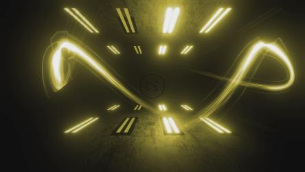 黄色光束在3D中反弹[4K]