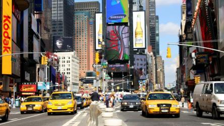 阳光明媚的时代广场[免费商用]