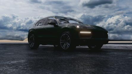 黑色运动SUV在路上[]