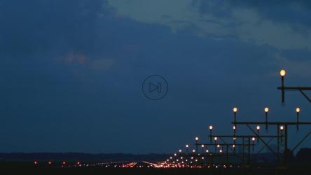 大型飞机下午降落[4K]