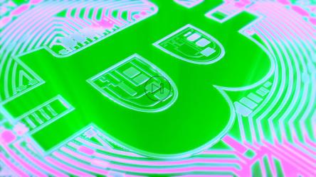 比特币标志形状的平台[]