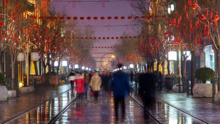 北京街头行人的时间流逝[4K]
