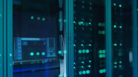 服务器机架指示灯特写[4K]