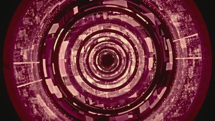 红色未来主义隧道[4K]