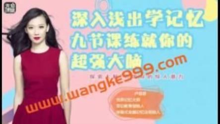 记忆大师9节课：练就你的超强大脑（视频）