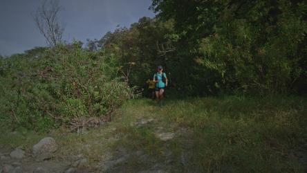 运动的女人和男人在大自然中慢跑[免费商用]
