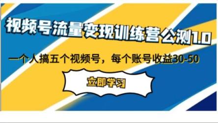 黄岛主视频号流量变现训练营公测1.0