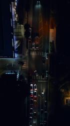 从高处俯瞰大城市夜晚的大道[免费商用竖屏]