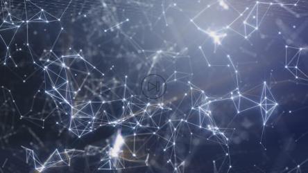 线和发光点旋转的3D动画[4K]