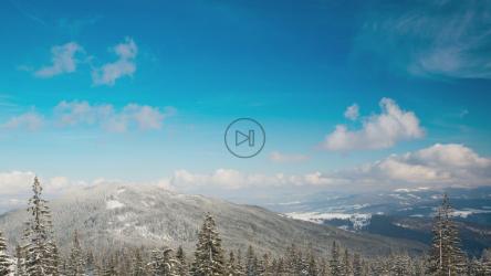 冬日高山上的晴天，延时[4K]