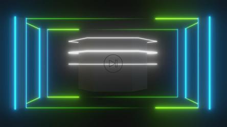 立方体灯光中的维度形状[4K]