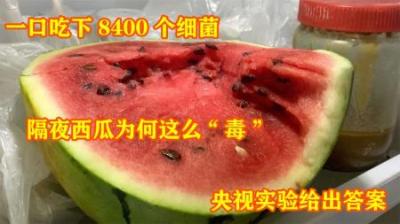 一口8400个细菌！“隔夜西瓜”真这么毒？它还能不能吃？
