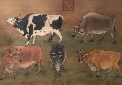 唐朝韩滉的《五牛图》有何寓意?牛在古代地位如何?