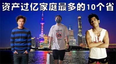 中国资产过亿家庭最多的10个省排行榜，原来人均法拉利是假象！