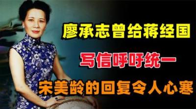 1982年廖承志给蒋经国写信呼吁统一，宋美龄却回了八字，让人心寒