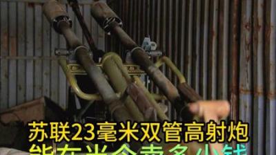 苏联60年代23毫米双管高射炮，到底能卖多少钱，老板小赚一笔