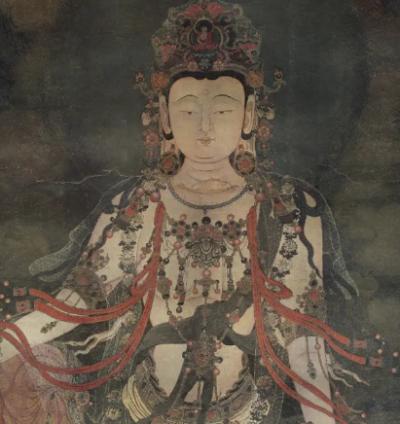 法海寺壁画水月观音细节——艺术与信仰的完美结合