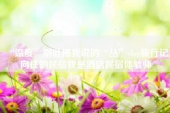 “温度”别吐槽我说的“丛”vlog旅行记 向往的民宿我是酒店民宿体验师