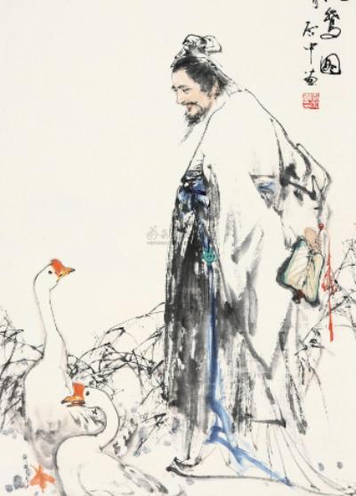 王羲之与鹅：书法艺术与自然美学的交融