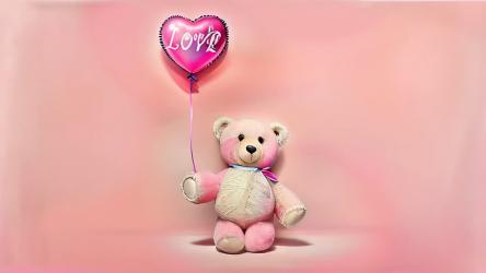 一只可爱的泰迪熊拿着一个写着“爱”的心形气球，在粉红色的背景上行走AI生成 AI Generated:在一个异想天开的粉红色背景下，一只可爱的泰迪熊拿着一个心形气球，上面装饰着可爱的单词“”；爱quot；这只毛绒绒伴侣，毛茸茸的外表和温暖的举止，在行走中散发着不可否认的魅力