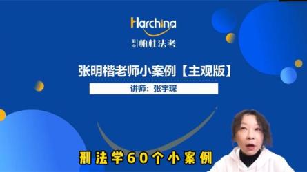 【课程】张明楷刑法学·100讲