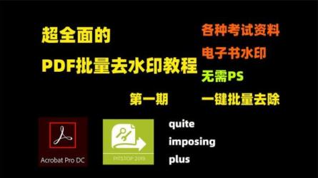 【软件】pdf去水印