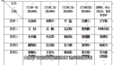 【民间恐怖故事】诡异的值日表[附音频]