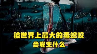 [视]被世界上最大的毒蛇咬后，会发生什么？#科普 #毒蛇 #科普一下