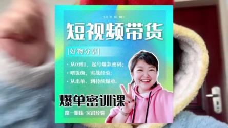 3天**起号密训营，快速通过**带货变现，小白快速上手-课程-网盘资源分享
