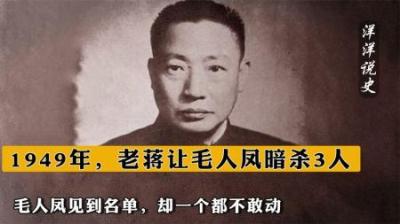[视]1949年，老蒋让毛人凤暗杀3人，毛人凤见到名单，却一个都不敢动