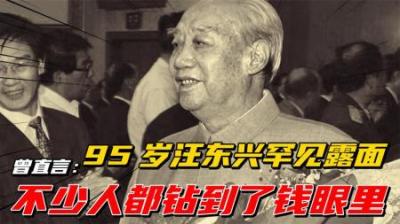 [视]95岁汪东兴罕见露面，接受采访时曾直言：不少人都钻到了钱眼里