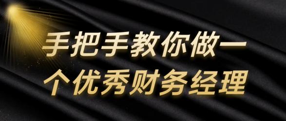 手把手教你做一个优秀财务经理【吾爱】