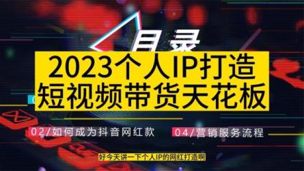 2023抖音视频带货实战投流-课程-网盘资源分享