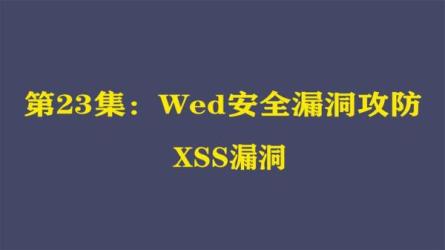 Web安全攻防实战：全面掌握Web安全漏洞原理与攻防技能：-课程-网盘资源分享