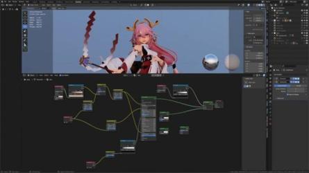 blender二维动漫角色转制三维模型教程-课程-网盘资源分享
