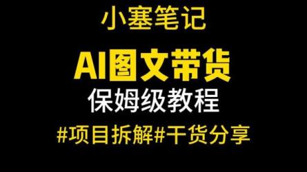 AI图文带货小红书入门到精通-课程-网盘资源分享