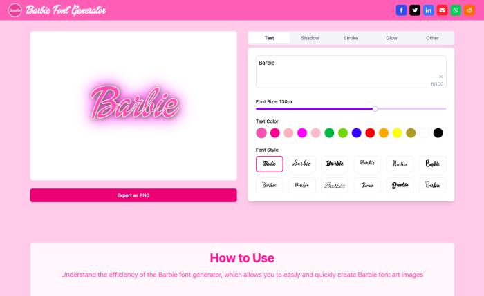 Barbie Font 芭比字体生成器[吾爱神器]